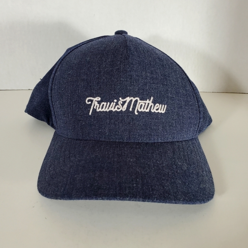 Travis Mathew Snapback Hat Golf Active Wear Adjustable Navy Blue Flexfit 110